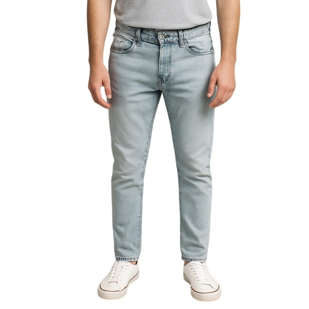 BooHoo Man Jeans 38R Indigo Blue Skinny Mid Rise Stretch Modern Streetwear Urban
